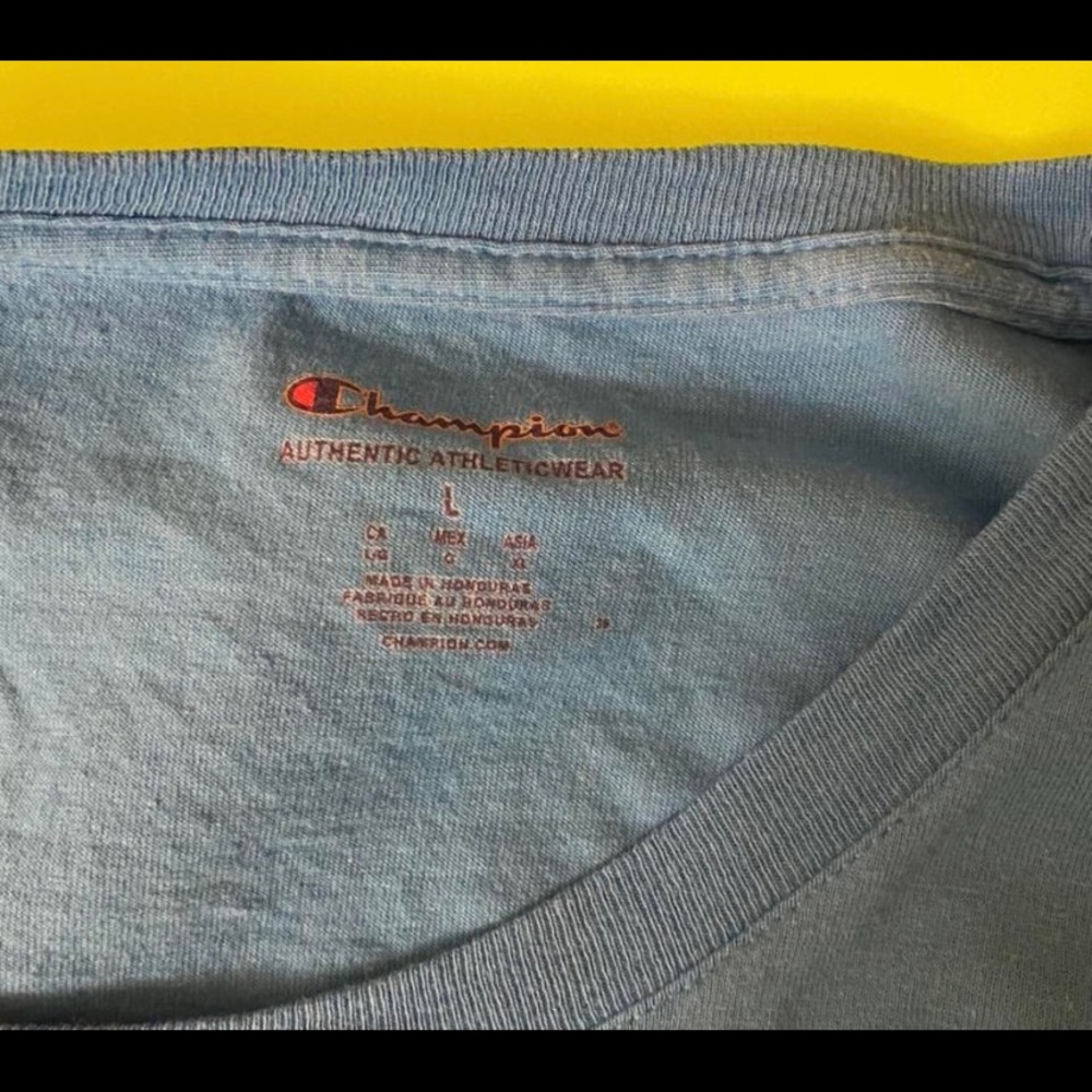Men’s Champion Logo Blue Tee - Picture 2 of 4